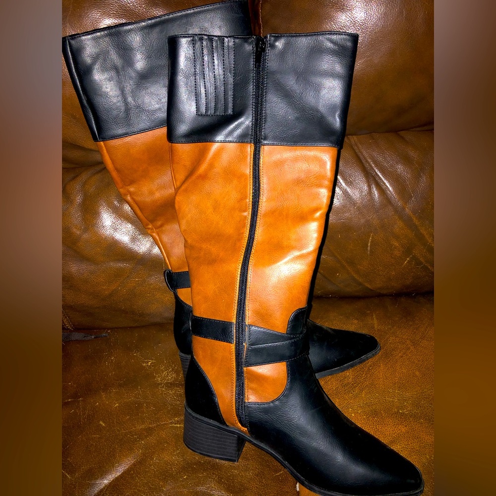 Knee high brown riding style boot never worn other than to try on